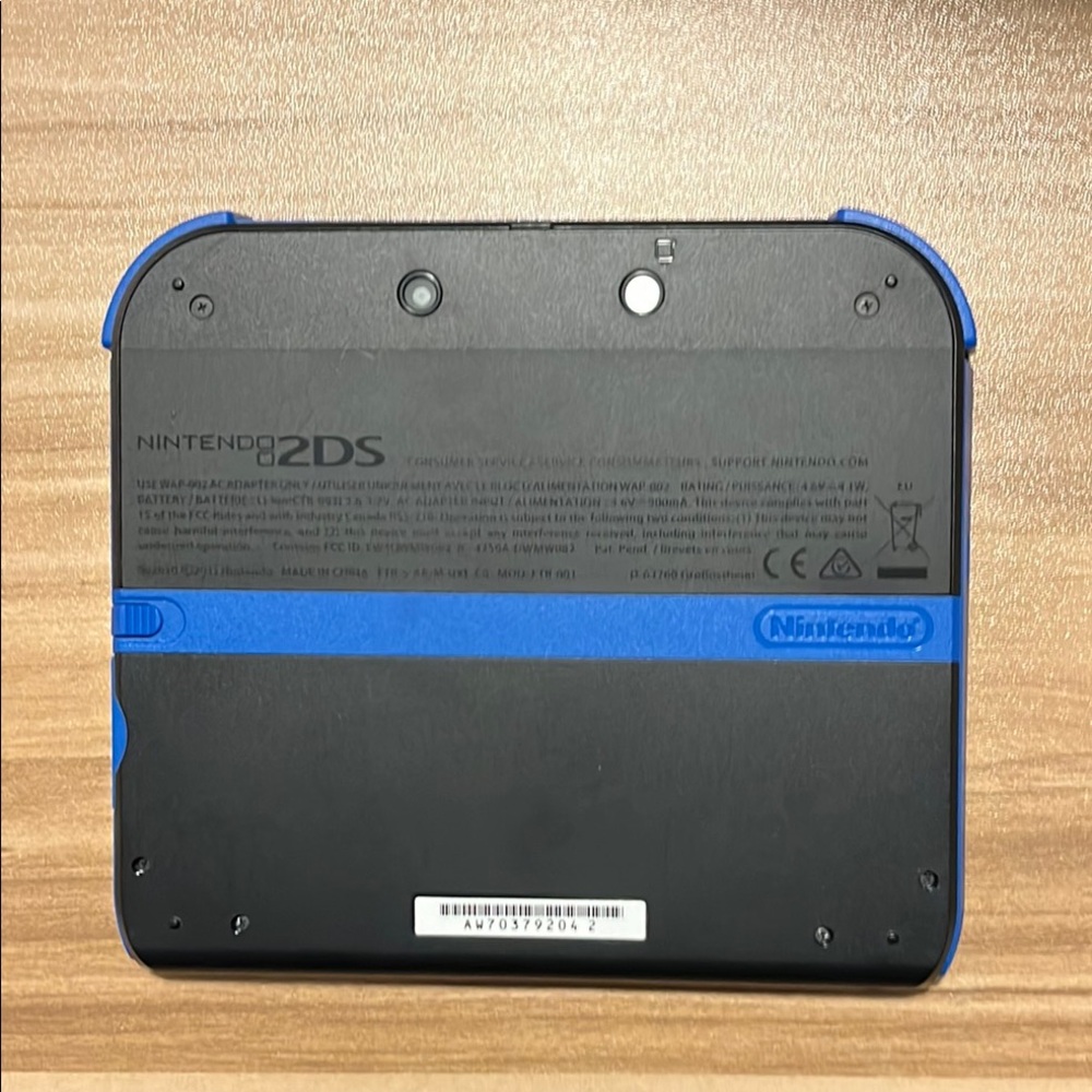 Nintendo Blue and Black Handheld Console